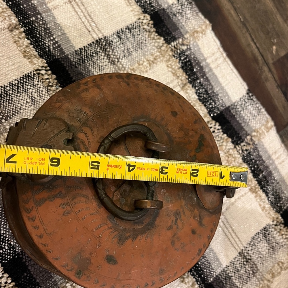 Antique Chapati Copper India Betel Box - Picture 8 of 17